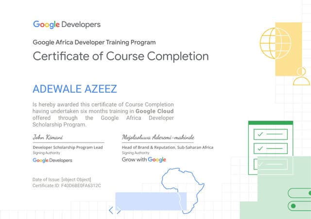 Google Cloud Certificate