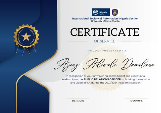 ISA Executive Certificate